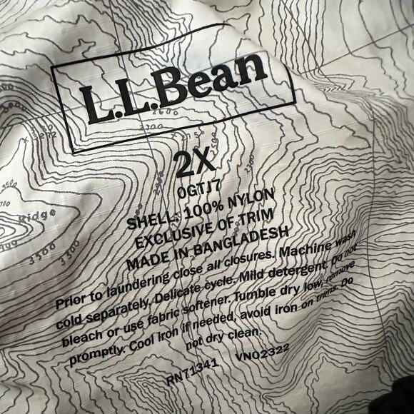 LL Bean Men Black Nylon Pull On Full Breakaway Water Resistant Windbreaker Pants - Picture 12 of 13